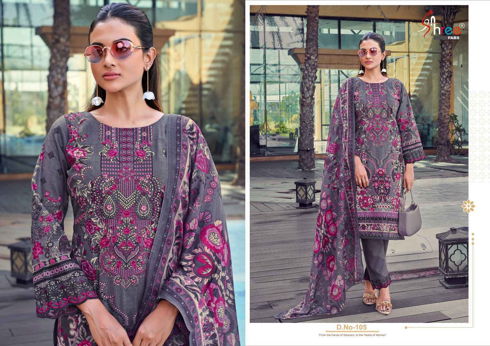 Shree Fabs Khadiza Cotton Pakistani Suits Latest Catalog  (8 pcs Catalogue)