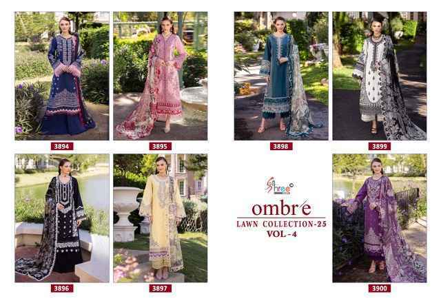 Shree Fabs Ombre 25 Vol 4 Cotton Pakistani Suits - Surat Wholesale Market (7 pcs Catalogue)