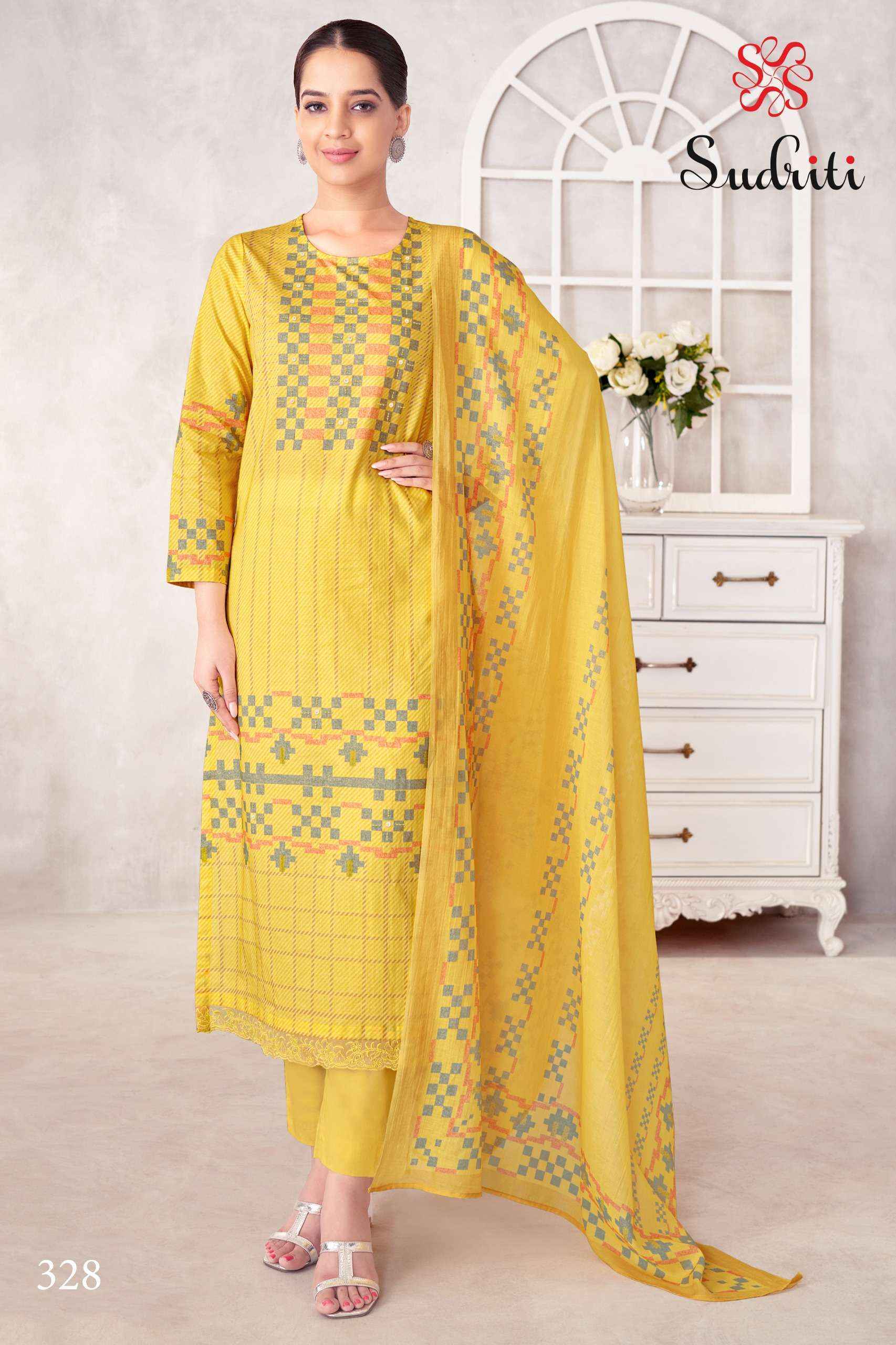 Sudriti Magic Stripe Lawn Cotton Suits - Wholesale Factory ( 6 pcs Catalogue )