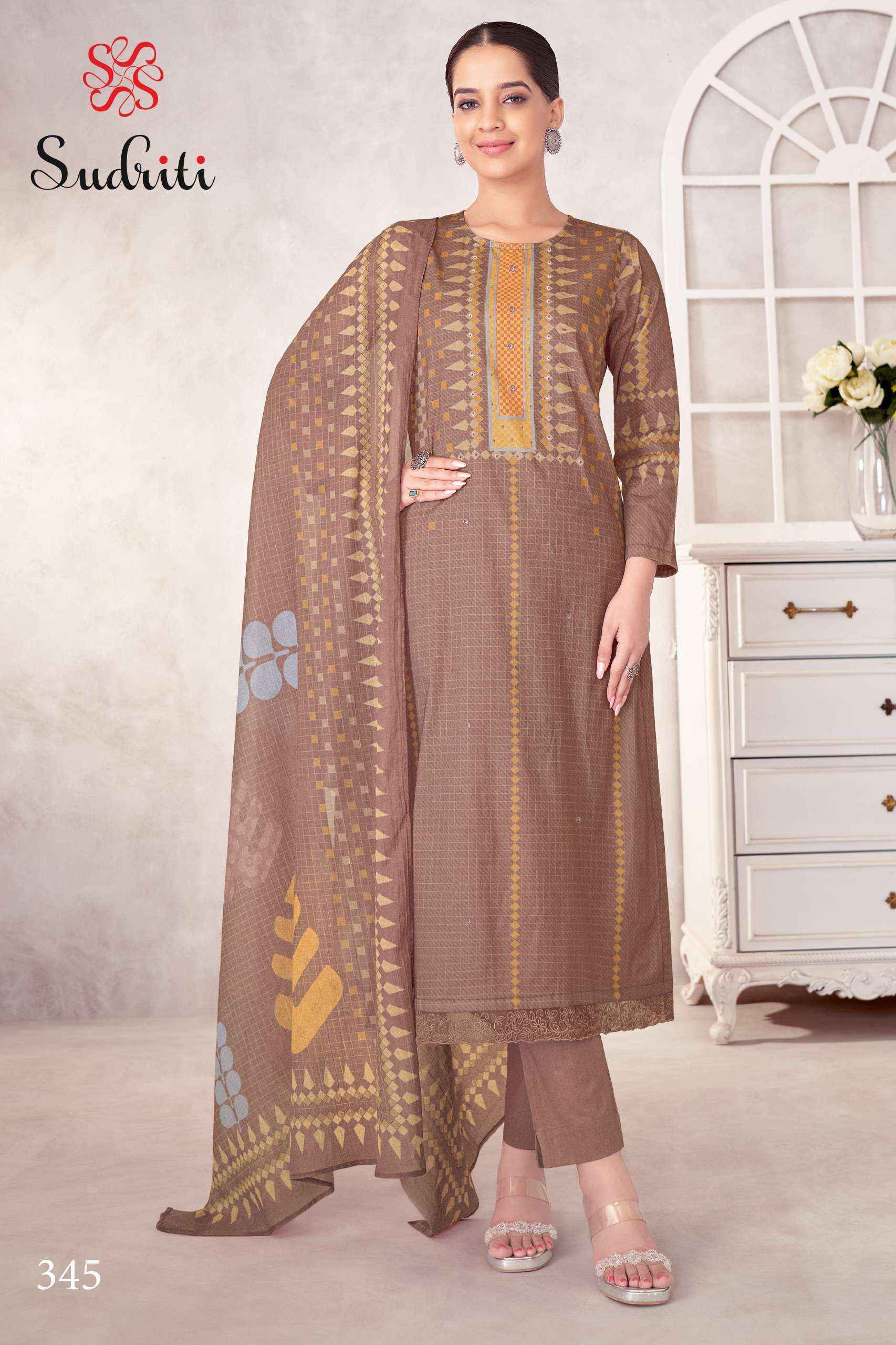 Sudriti Magic Stripe Lawn Cotton Suits - Wholesale Factory ( 6 pcs Catalogue )