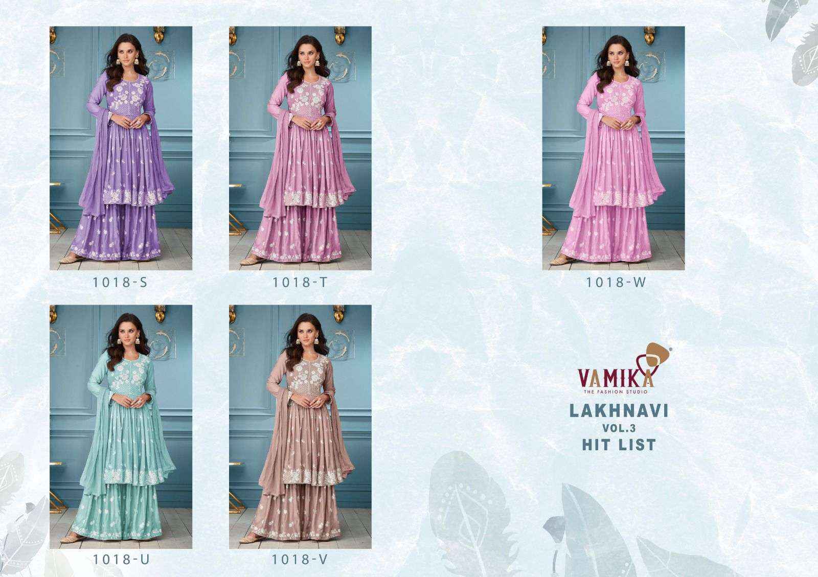 Vamika Lakhnavi Vol 3 Hit List Readymade Suit Wholesale Price ( 5 Pcs Catalog )
