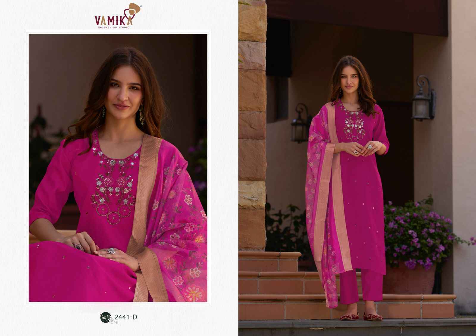 Vamika Nx Jannat Vol 1 Viscos Vertican Silk Ready mades suits ( 4 pcs Catalogue )