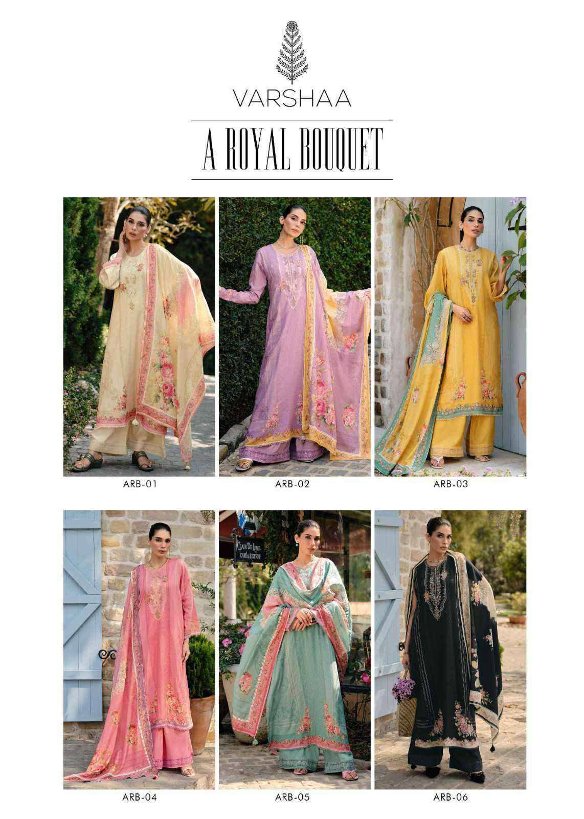 Varsha A Royal Bouquet Digital Style Cotton Premium Designs Suit Wholesale Price ( 6 Pcs Catalog )