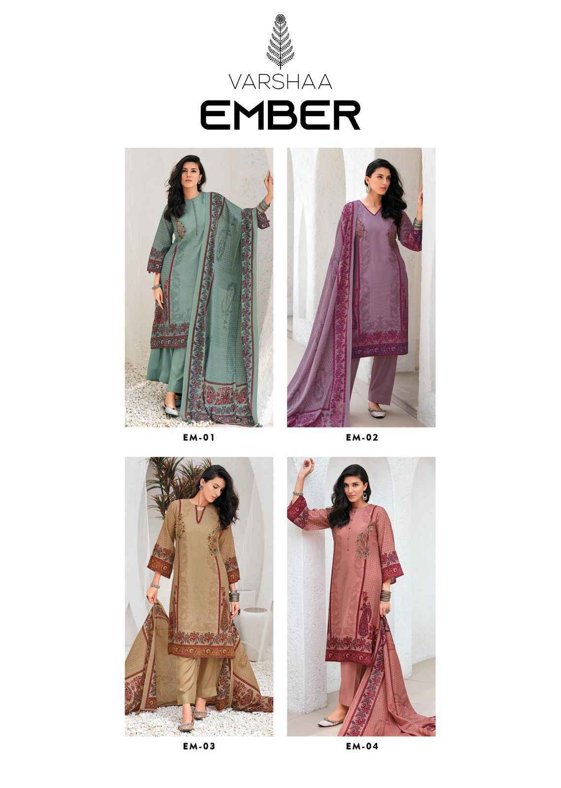 Varsha Fashion Ember Excel Cotton Salwar Suits ( 4 pcs Catalogue )