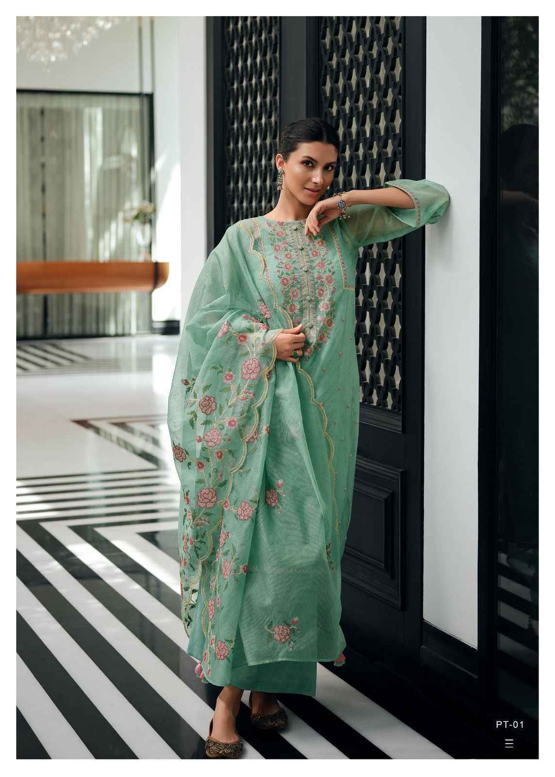 Varsha Fashion Petals Super Net Suits Latest Catalog ( 6 pcs Catalogue )