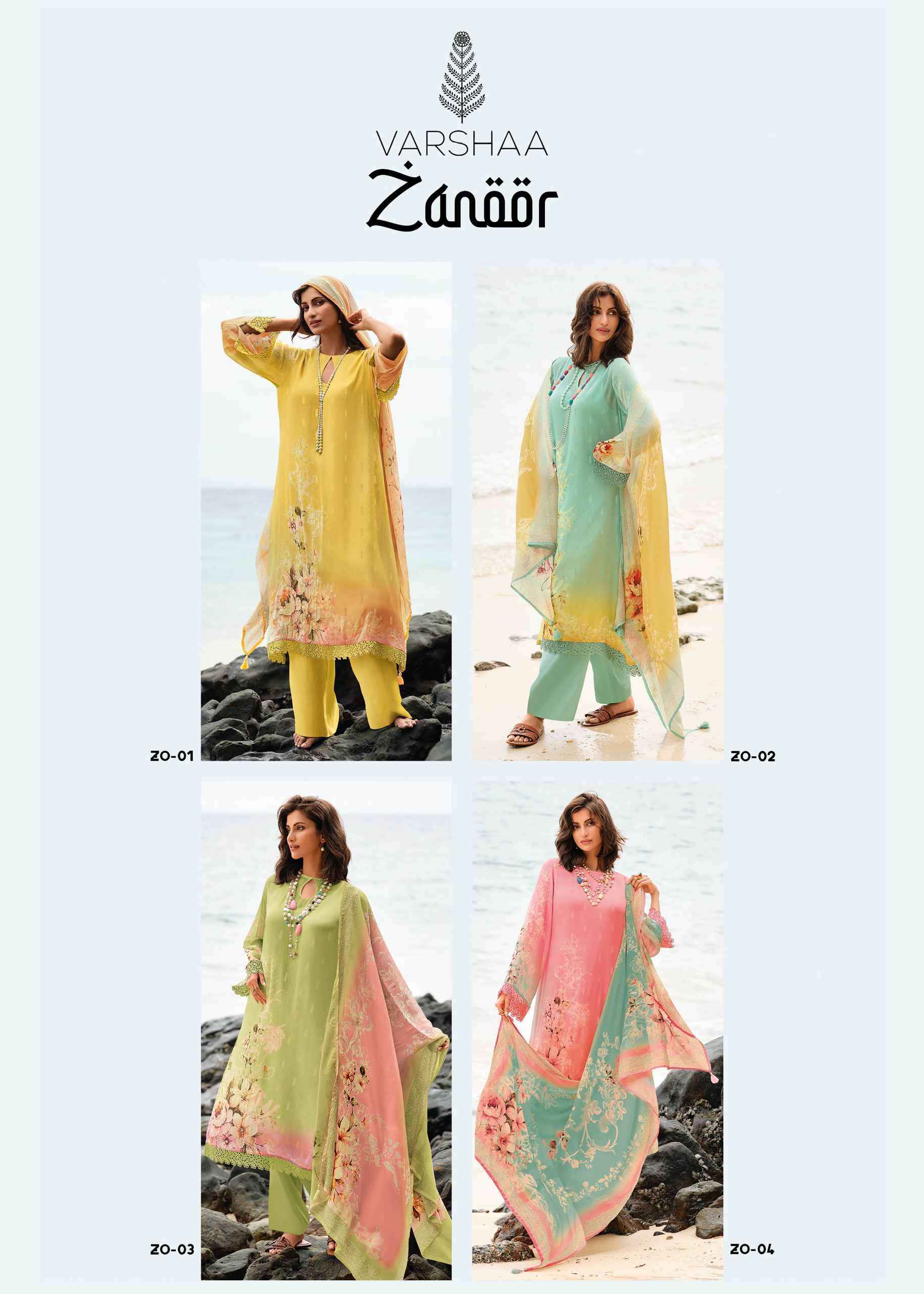Varsha Zanoor Exclusive Designer Cotton Ladies Dress Material Wholesale Price ( 4 Pcs Catalog )