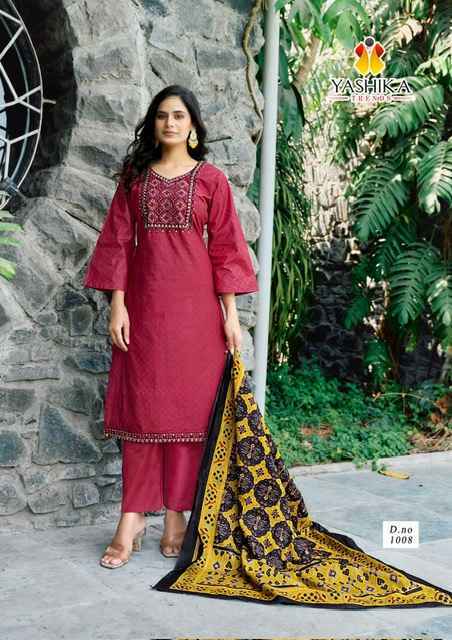 Yashika Trends Shanaya Cotton Dress Material Wholesale Price ( 8 pcs Catalogue )