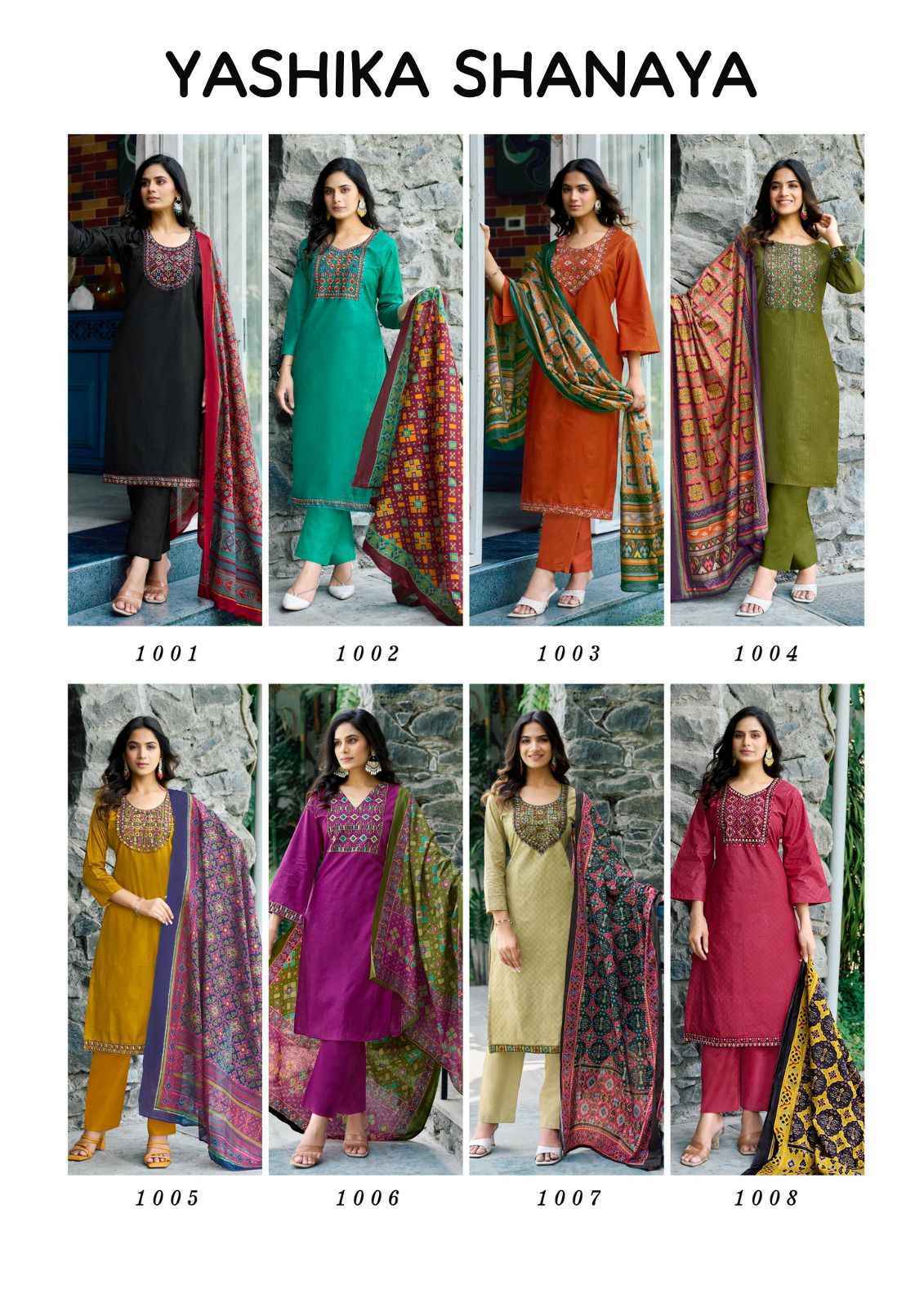 Yashika Trends Shanaya Cotton Dress Material Wholesale Price ( 8 pcs Catalogue )