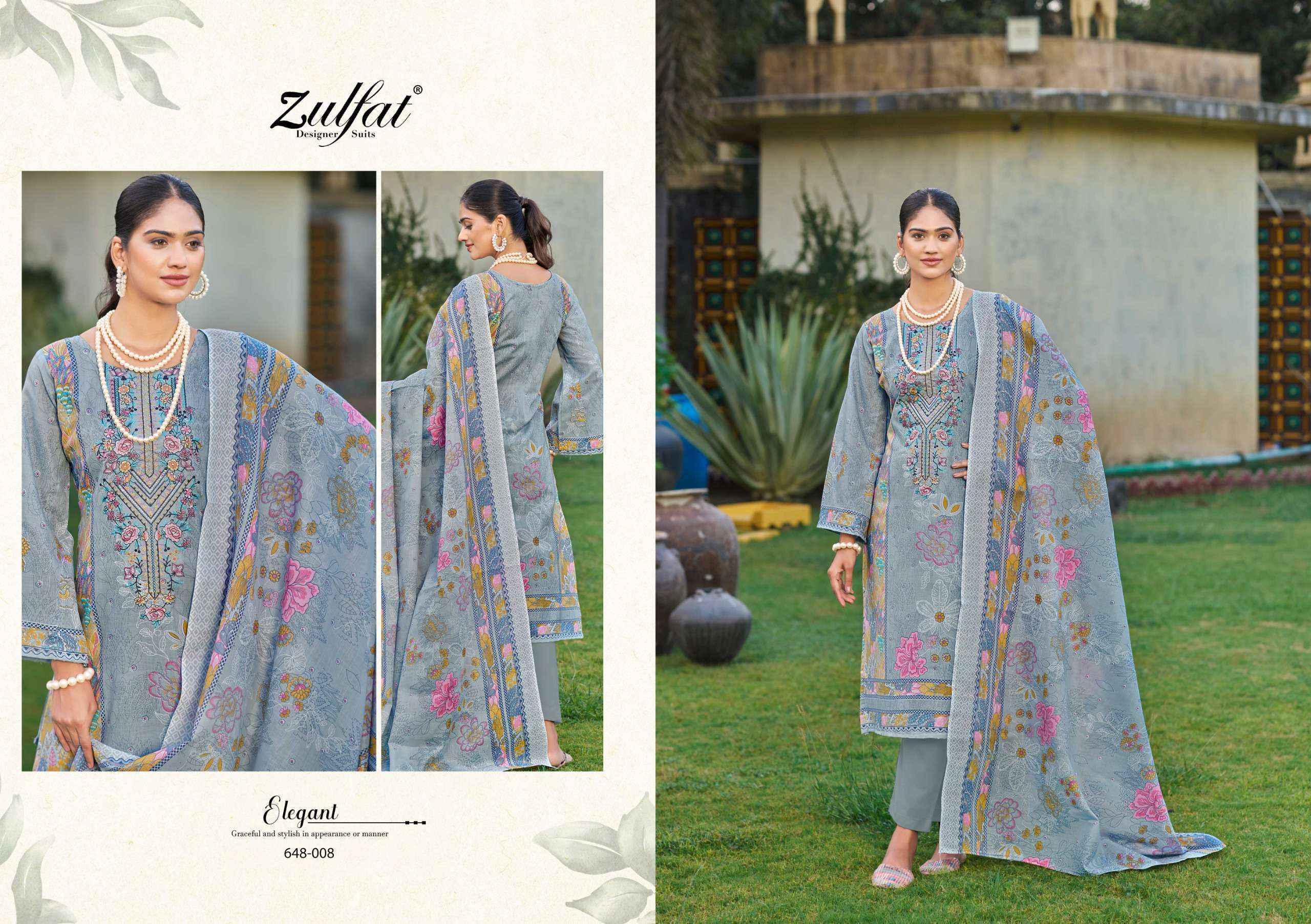 Zulfat Designer Gulnaaz Vol-3 Cotton Dress Material ( 8 pcs Catalogue)