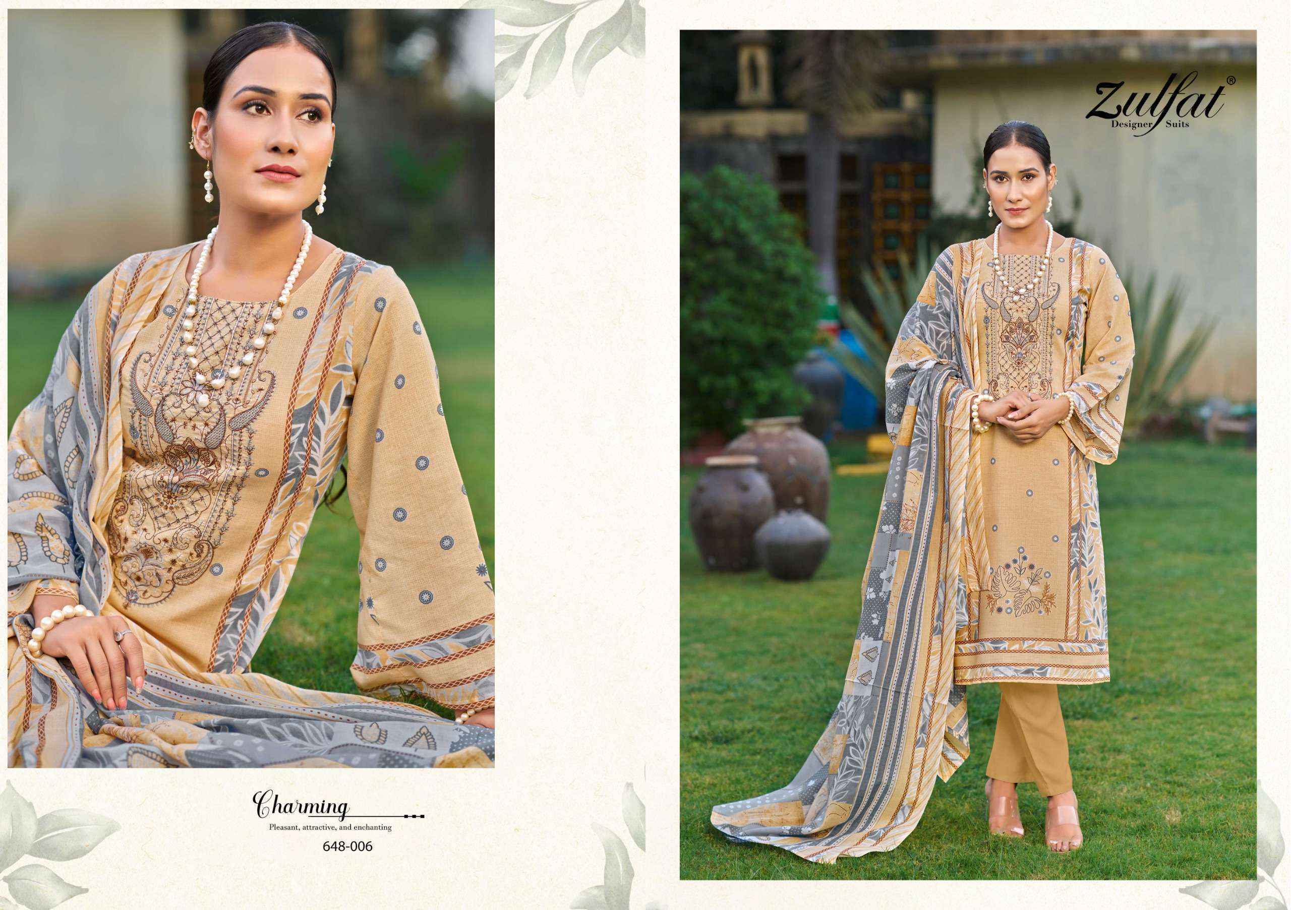 Zulfat Designer Gulnaaz Vol-3 Cotton Dress Material ( 8 pcs Catalogue)