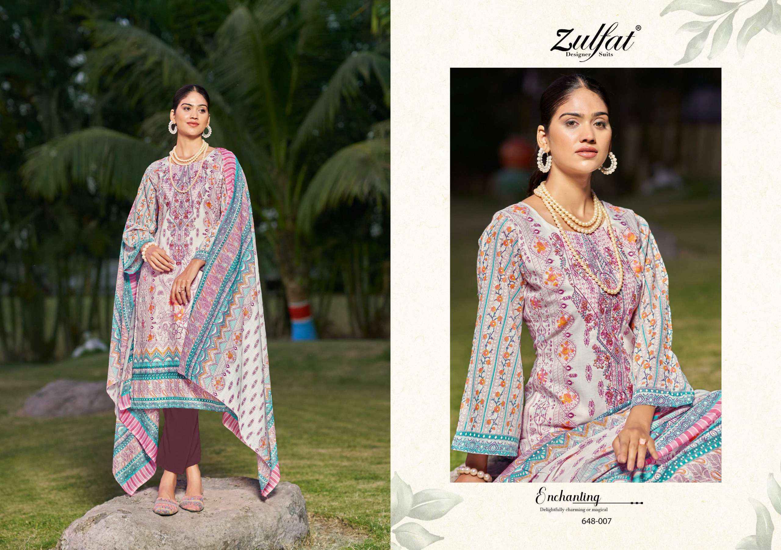 Zulfat Designer Gulnaaz Vol-3 Cotton Dress Material ( 8 pcs Catalogue)