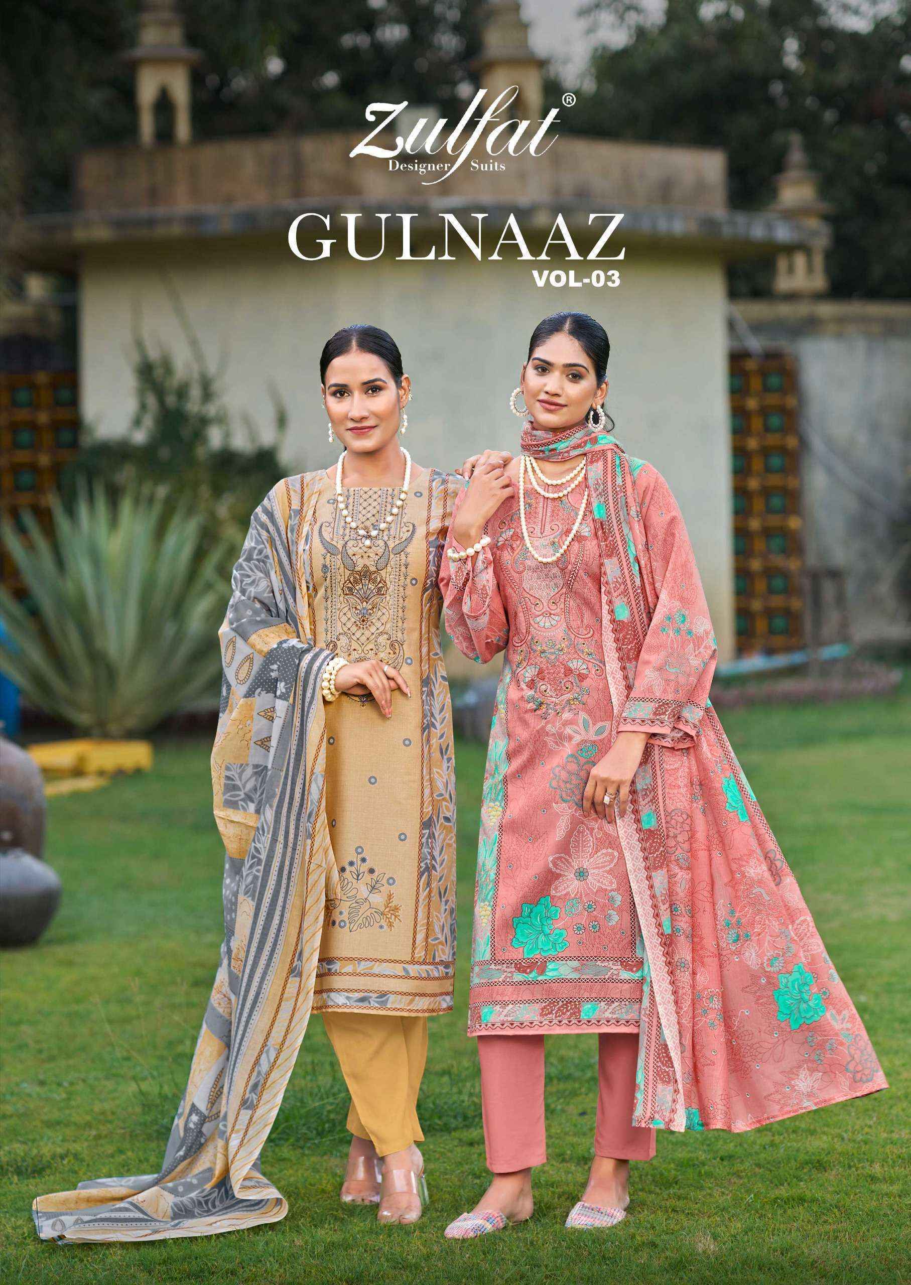 Zulfat Designer Gulnaaz Vol-3 Cotton Dress Material ( 8 pcs Catalogue)