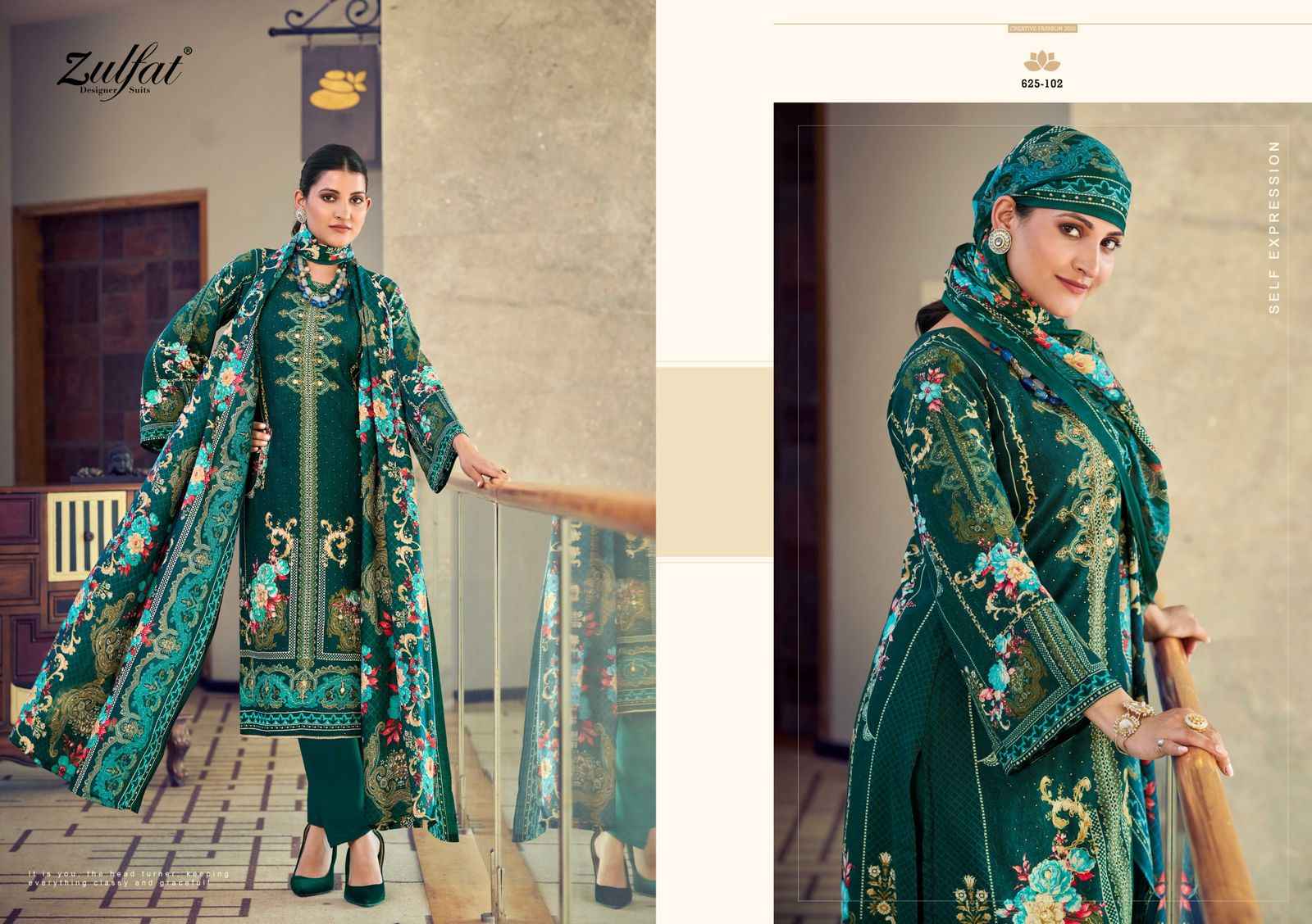 Zulfat Designer Kalki Wholesale Dress Material Online Shopping ( 6 Pcs Catalogue )