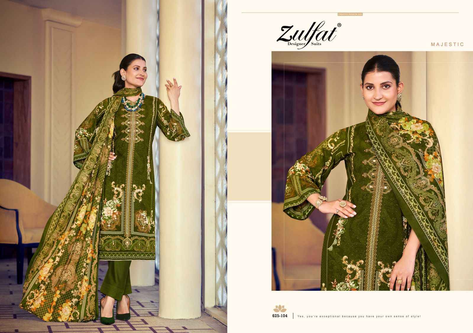 Zulfat Designer Kalki Wholesale Dress Material Online Shopping ( 6 Pcs Catalogue )
