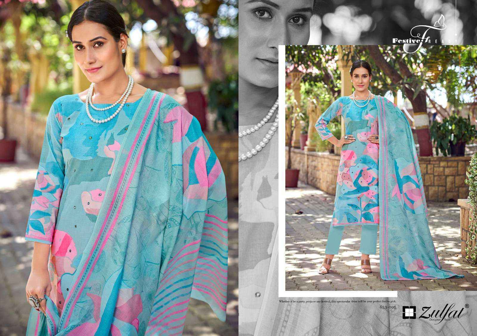Zulfat Designer Summer Shine Vol-2 Cotton Suits (6 pcs Catalogue)