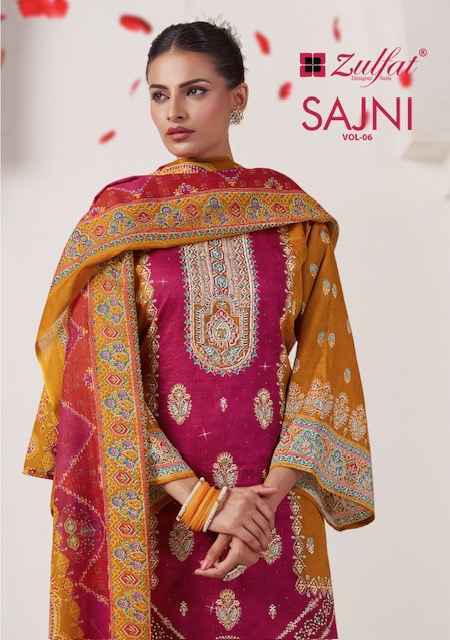 Zulfat Sajni Vol 6 Wholesale Jam Cotton Dress Material ( 4 Pcs Catalogue )