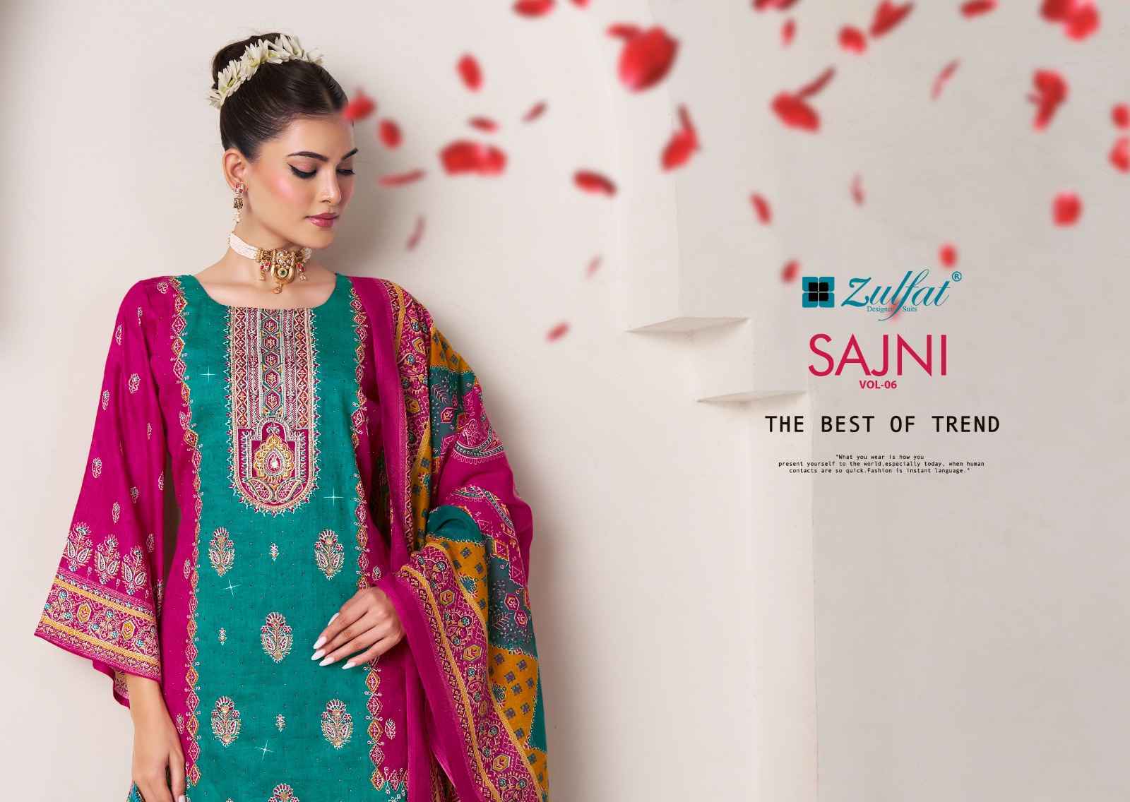 Zulfat Sajni Vol 6 Wholesale Jam Cotton Dress Material ( 4 Pcs Catalogue )