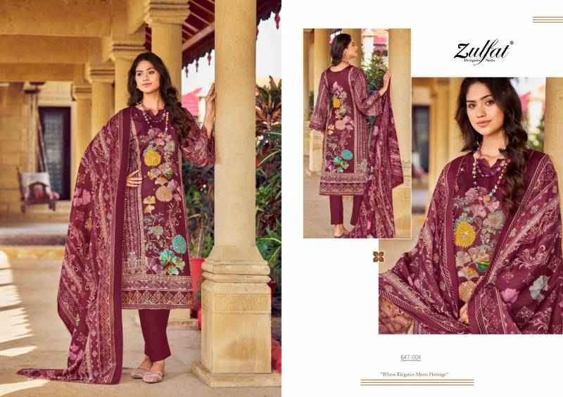 Zulfat Sangini Vol 6 Fancy Work Jam Cotton Suits Latest Catalog ( 6 Pcs Catalogue )