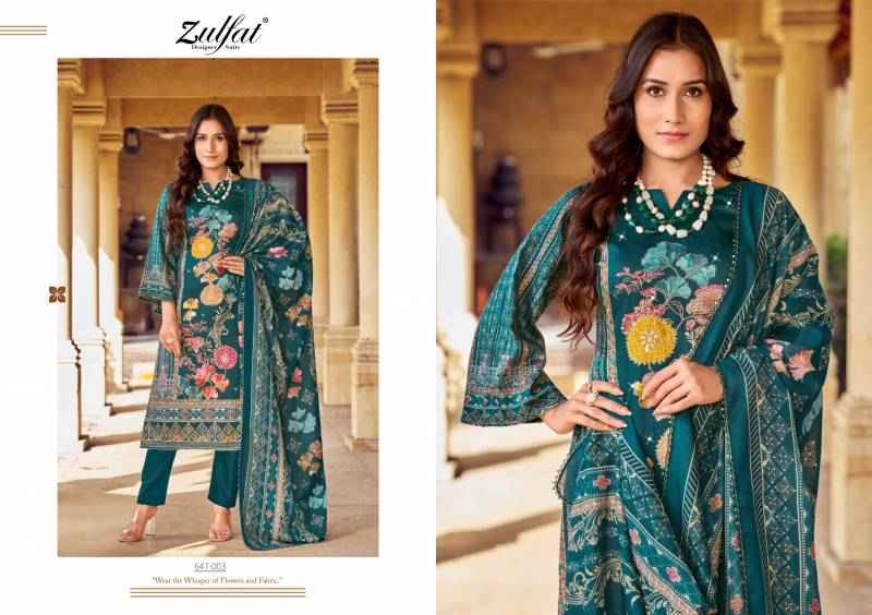 Zulfat Sangini Vol 6 Fancy Work Jam Cotton Suits Latest Catalog ( 6 Pcs Catalogue )