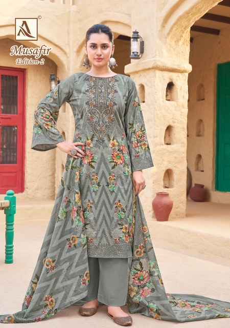 Alok Musafir Edition 2 Cotton Suits Latest Catalog Wholesale Price ( 8 pcs Catalogue )