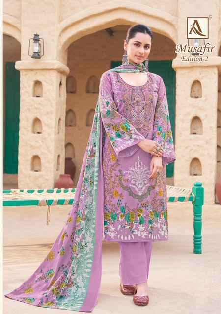 Alok Musafir Edition 2 Cotton Suits Latest Catalog Wholesale Price ( 8 pcs Catalogue )