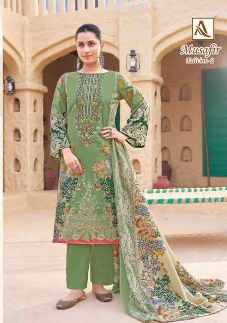 Alok Musafir Edition 2 Cotton Suits Latest Catalog Wholesale Price ( 8 pcs Catalogue )