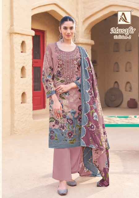 Alok Musafir Edition 2 Cotton Suits Latest Catalog Wholesale Price ( 8 pcs Catalogue )
