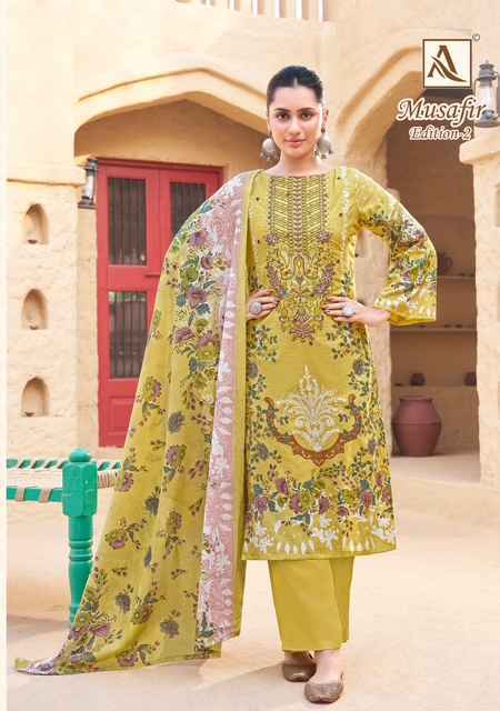 Alok Musafir Edition 2 Cotton Suits Latest Catalog Wholesale Price ( 8 pcs Catalogue )