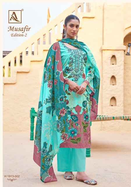 Alok Musafir Edition 2 Cotton Suits Latest Catalog Wholesale Price ( 8 pcs Catalogue )