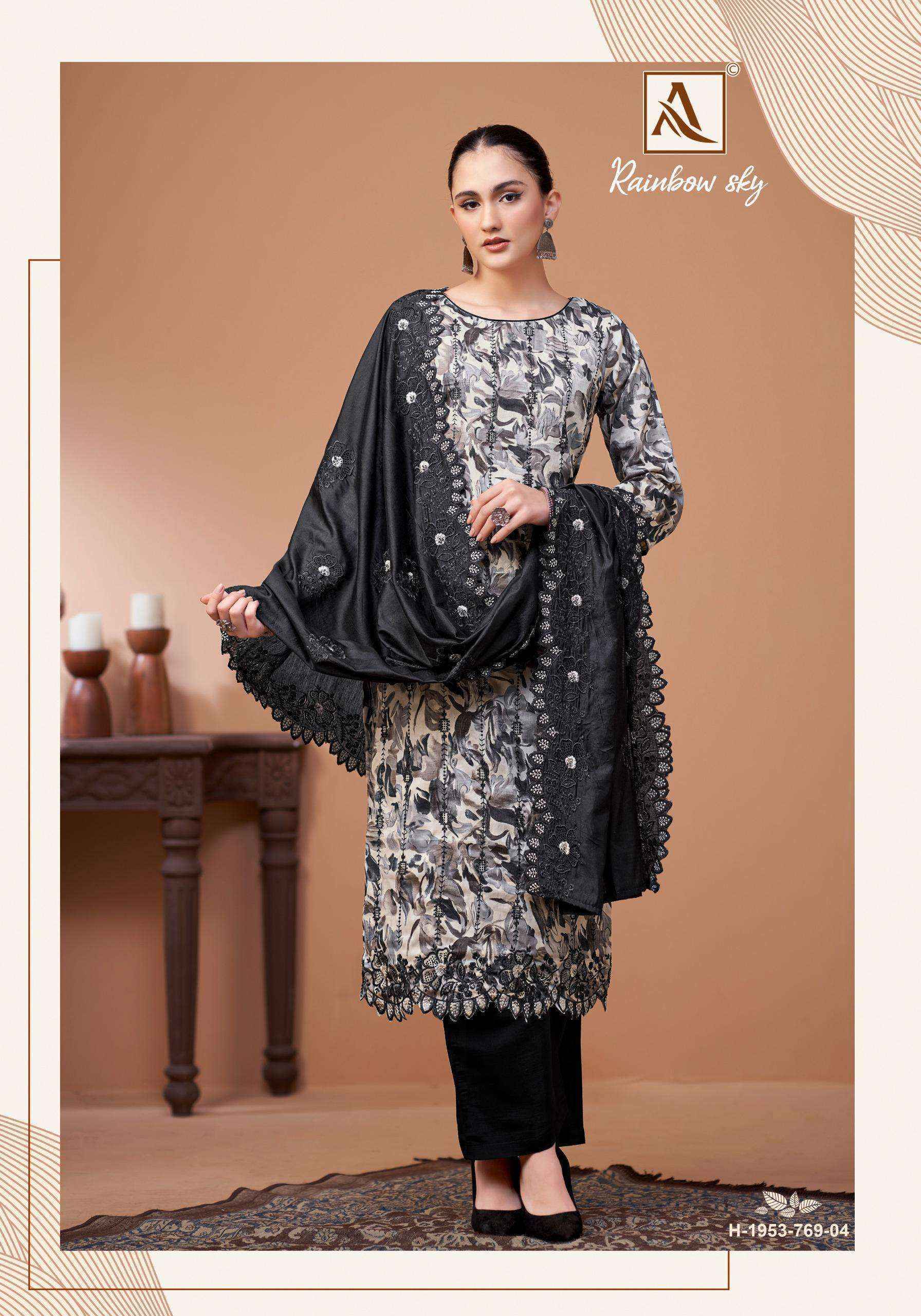 Alok Rainbow Sky Jam Cotton Dress Material Wholesale Rate ( 4 Pcs Catalog )