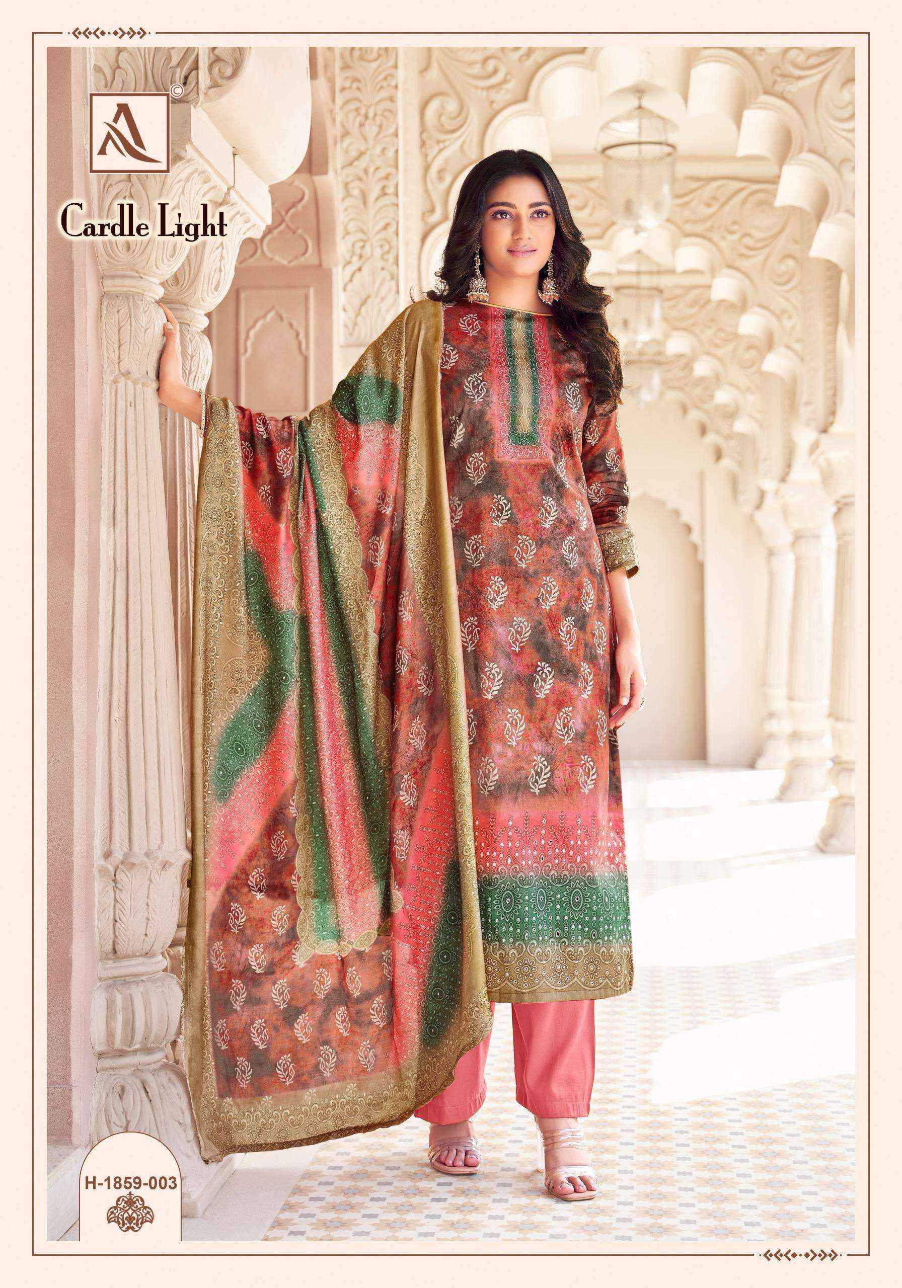 Alok Suit Cardle Light Fancy Work Cotton Pakistani Salwar Suits ( 4 Pcs Catalogue )
