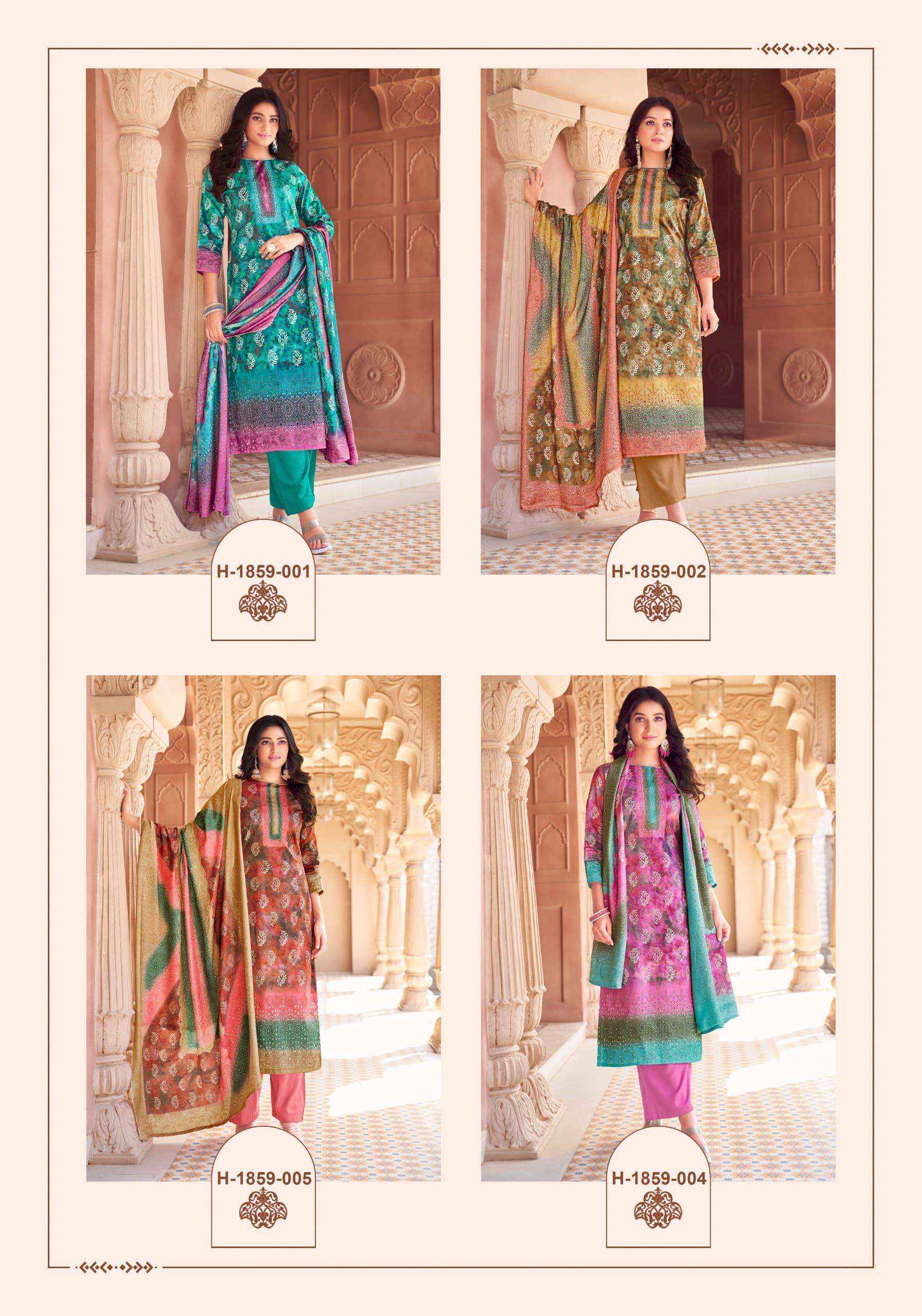 Alok Suit Cardle Light Fancy Work Cotton Pakistani Salwar Suits ( 4 Pcs Catalogue )