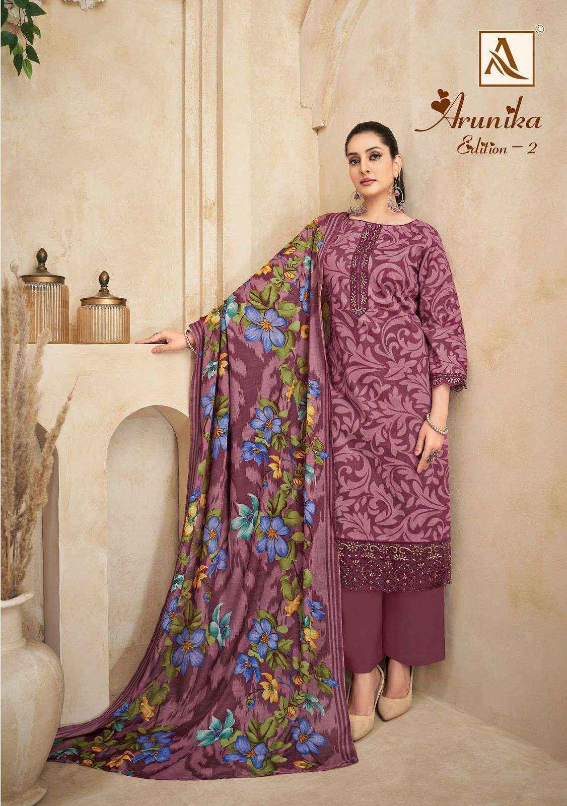 Alok Suits Arunika Edition 2 Cambric Cotton Dress Material Wholesale Surat ( 6 Pcs Catalogue )