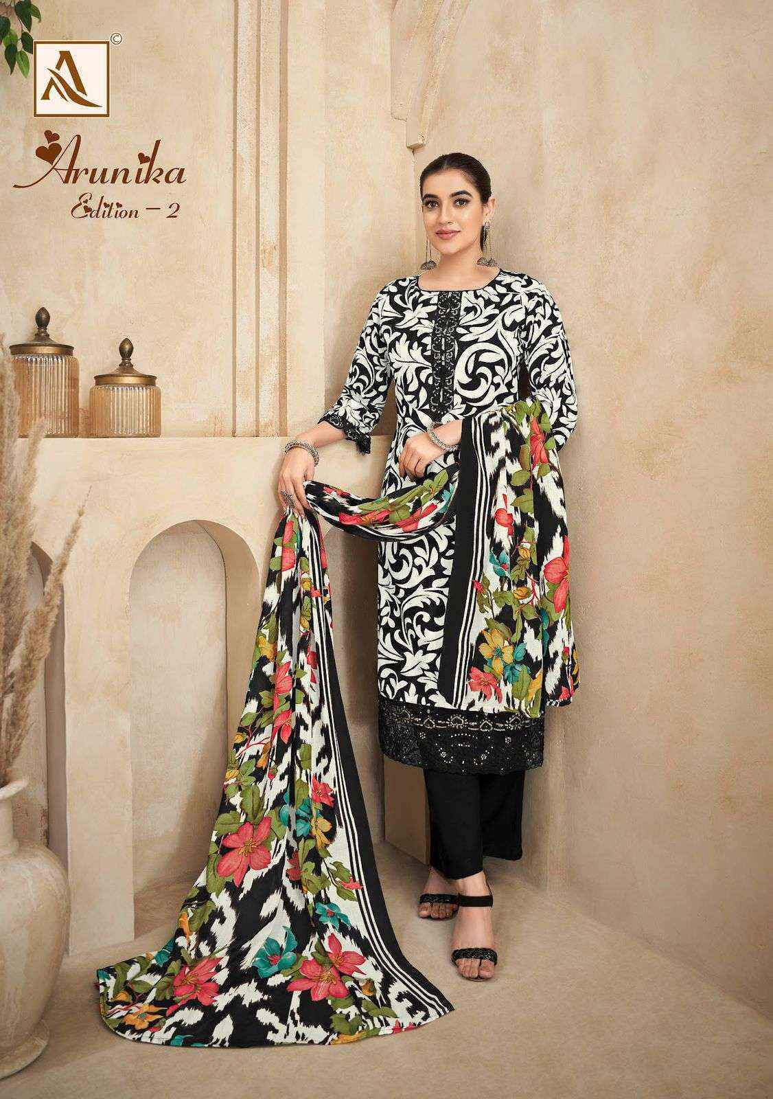 Alok Suits Arunika Edition 2 Cambric Cotton Dress Material Wholesale Surat ( 6 Pcs Catalogue )