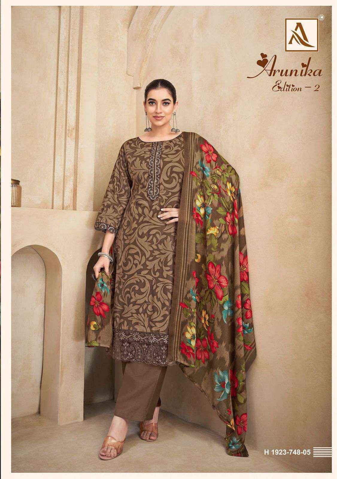 Alok Suits Arunika Edition 2 Cambric Cotton Dress Material Wholesale Surat ( 6 Pcs Catalogue )
