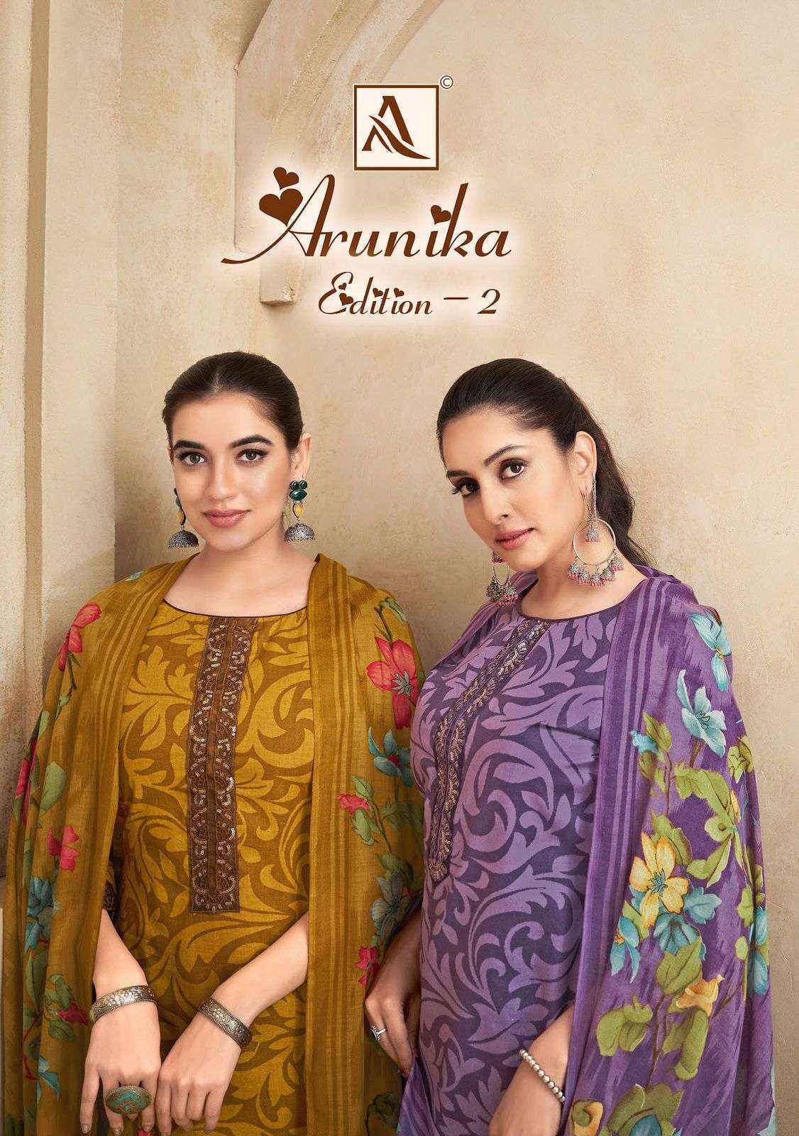 Alok Suits Arunika Edition 2 Cambric Cotton Dress Material Wholesale Surat ( 6 Pcs Catalogue )