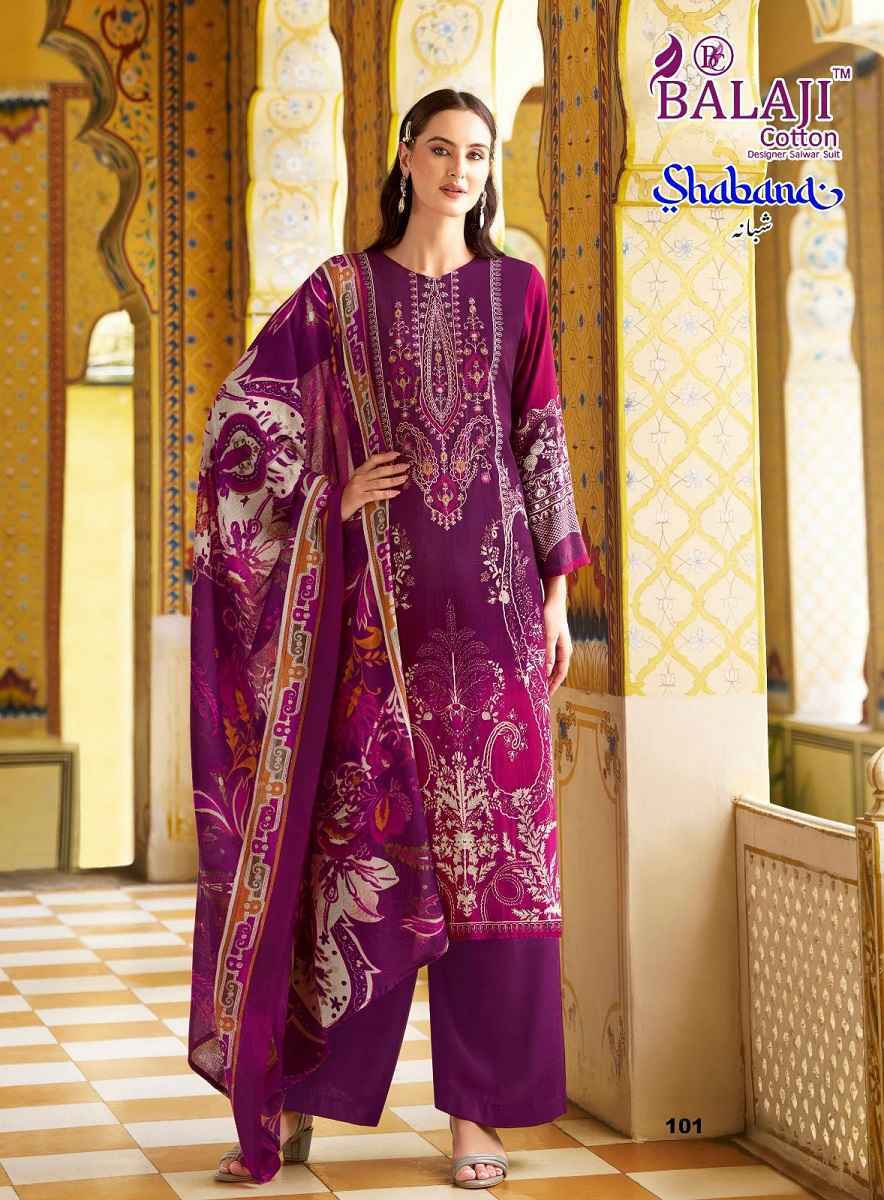 Balaji Shabana Cotton Suits New Catalog Wholesale ( 8 pcs Catalogue )
