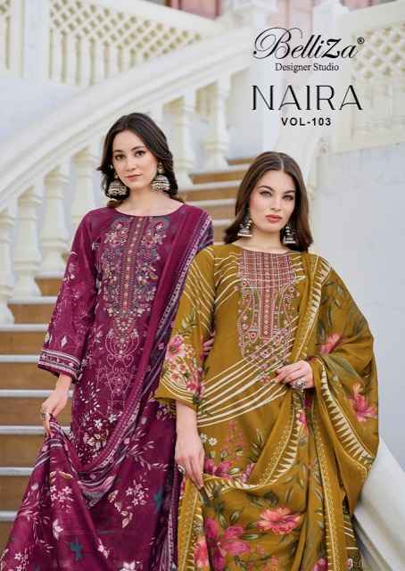 Belliza Naira Vol 103 Cotton Pakistani Salwar Kameez Online Shopping ( 8 pcs Cataloge )