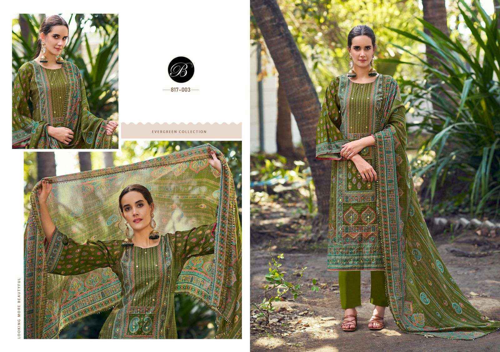 Belliza Nusrat Vol 4 Viscose Musline Suits Wholesale Price ( 6 pcs Catalogue )