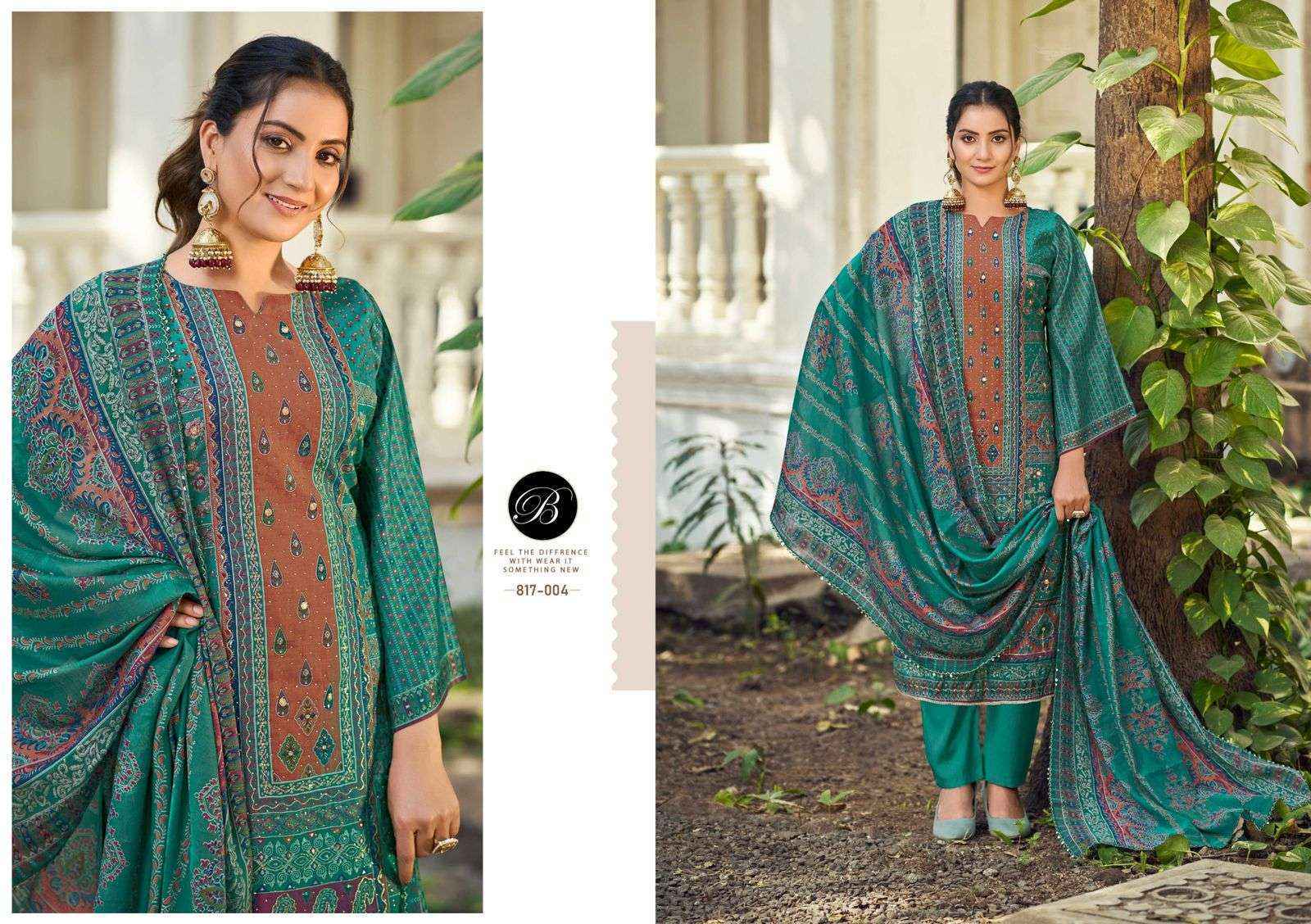 Belliza Nusrat Vol 4 Viscose Musline Suits Wholesale Price ( 6 pcs Catalogue )