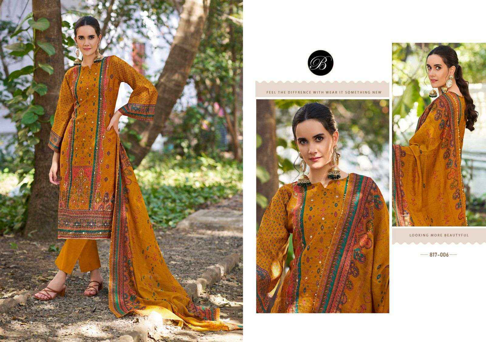 Belliza Nusrat Vol 4 Viscose Musline Suits Wholesale Price ( 6 pcs Catalogue )
