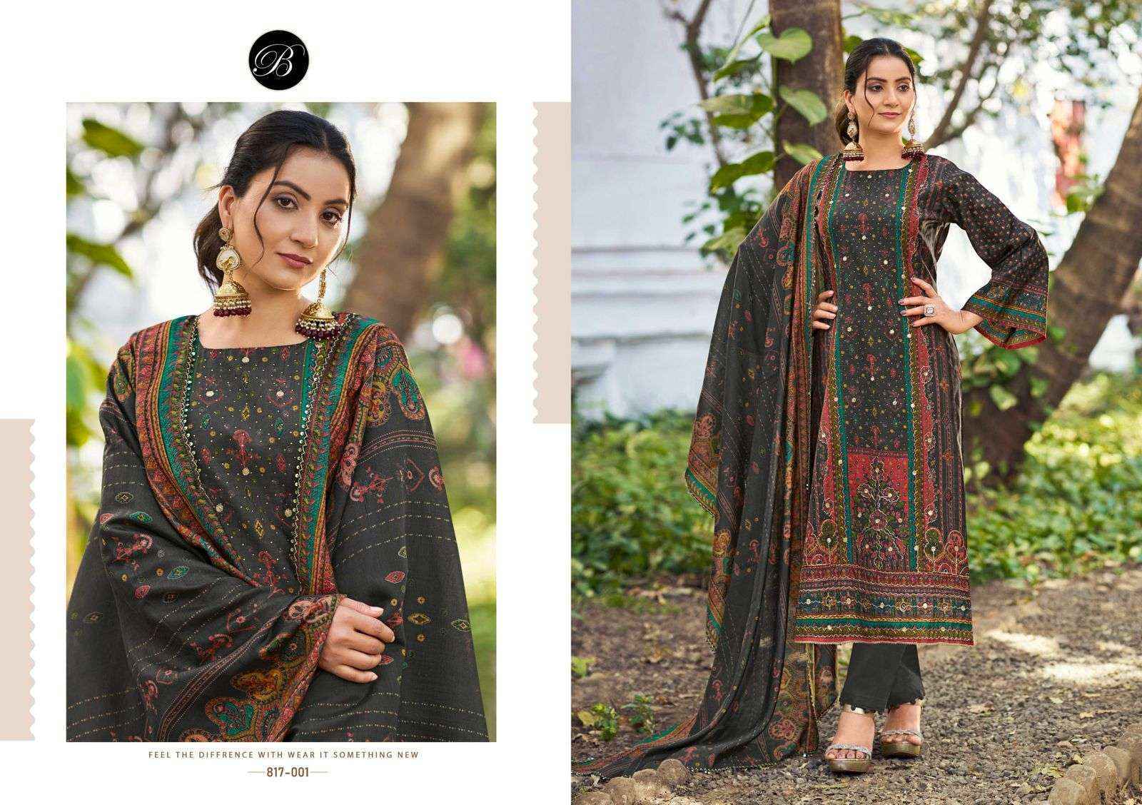 Belliza Nusrat Vol 4 Viscose Musline Suits Wholesale Price ( 6 pcs Catalogue )