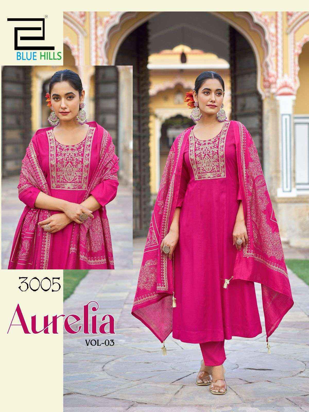 Blue Hills Aurelia Vol 3 Rayon Kurti Combo Wholesale Surat ( 6 pcs Catalogue )