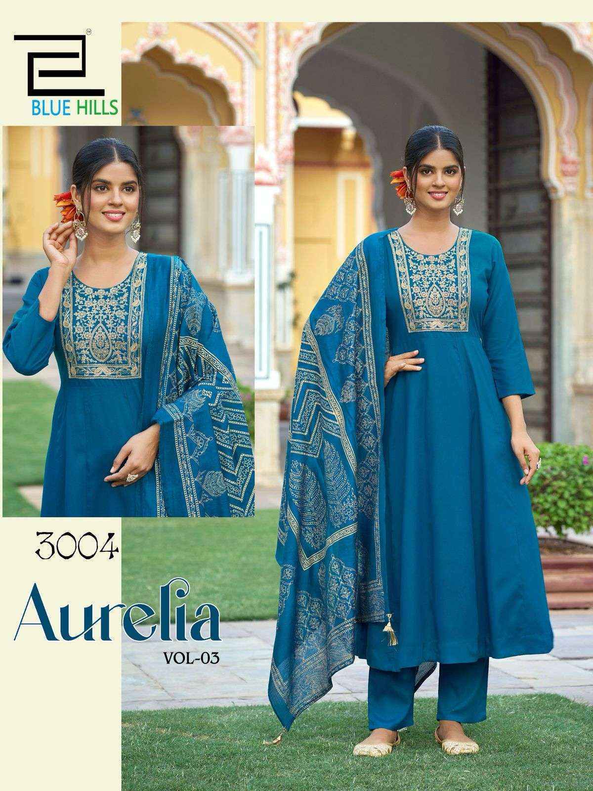 Blue Hills Aurelia Vol 3 Rayon Kurti Combo Wholesale Surat ( 6 pcs Catalogue )