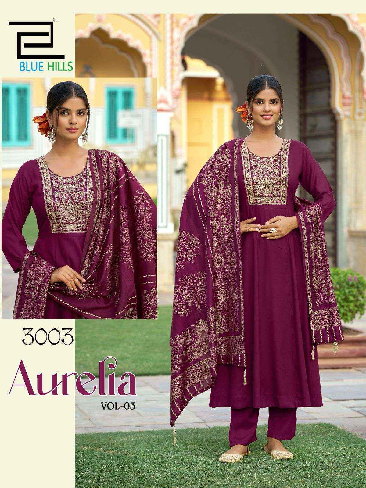 Blue Hills Aurelia Vol 3 Rayon Kurti Combo Wholesale Surat ( 6 pcs Catalogue )