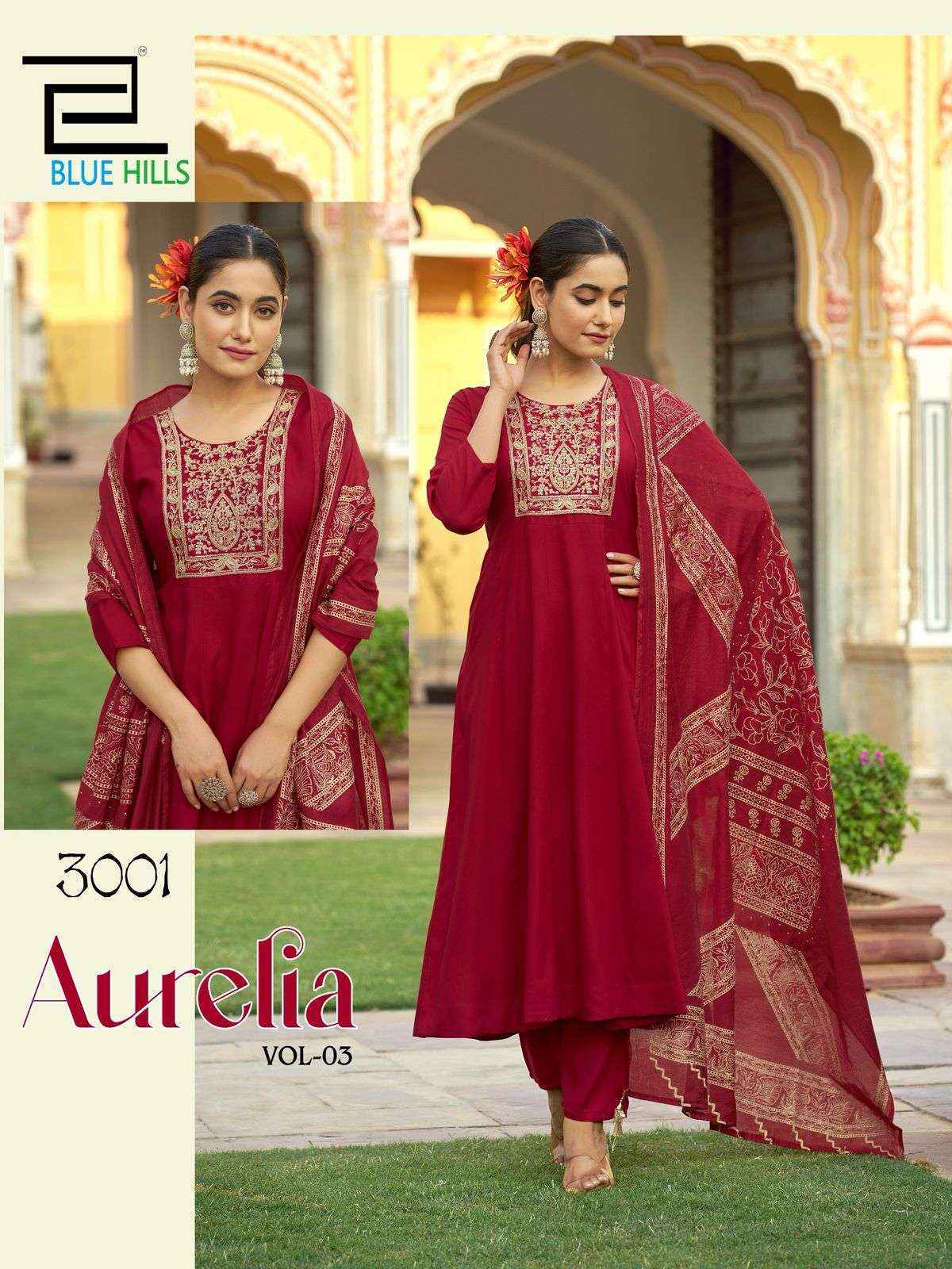Blue Hills Aurelia Vol 3 Rayon Kurti Combo Wholesale Surat ( 6 pcs Catalogue )