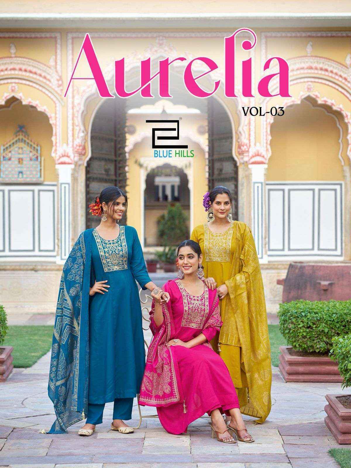 Blue Hills Aurelia Vol 3 Rayon Kurti Combo Wholesale Surat ( 6 pcs Catalogue )