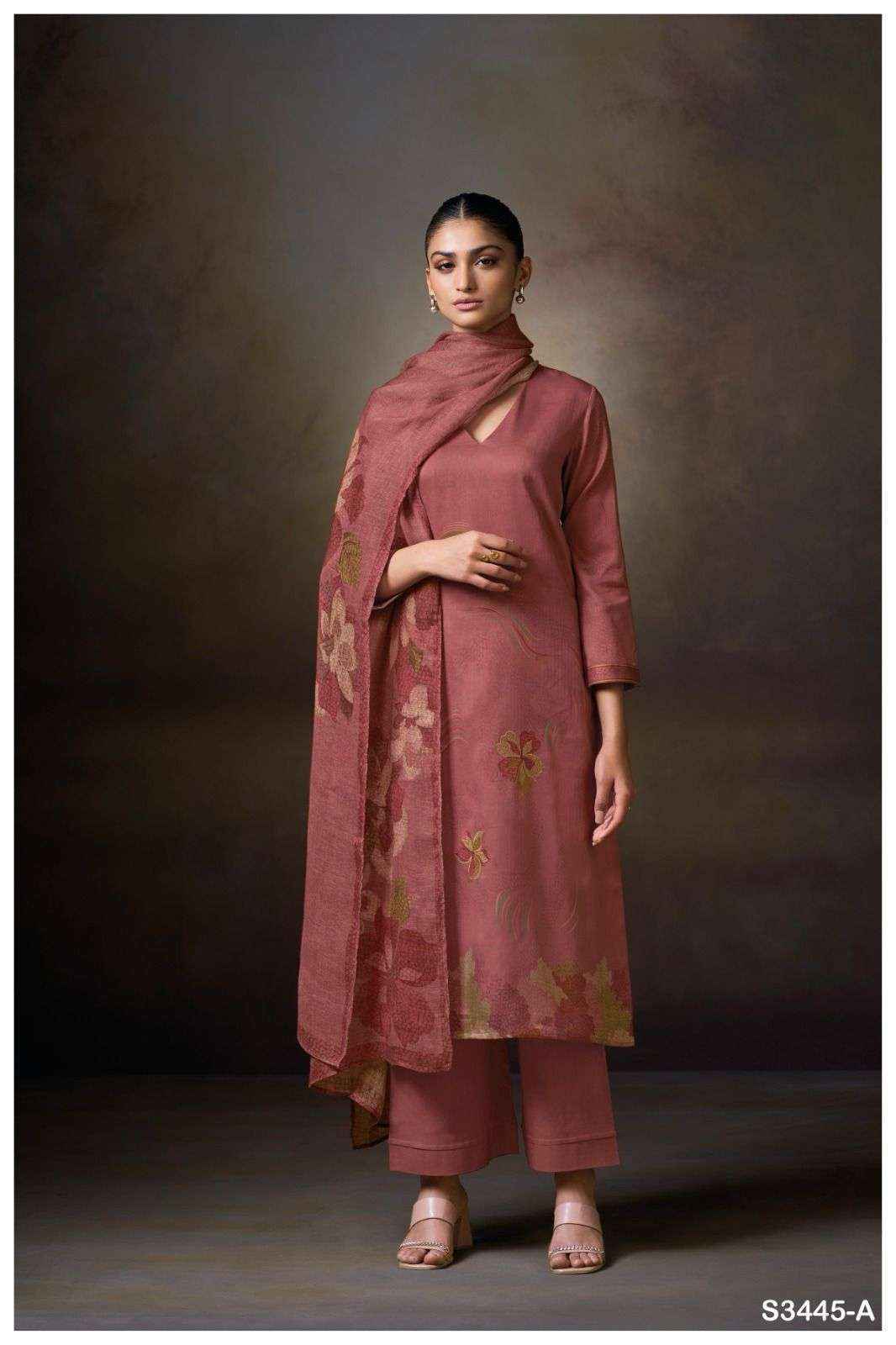 Ganga Macie-S3445 Cotton Dress Material Wholesale Rate (4 pcs Catalogue)