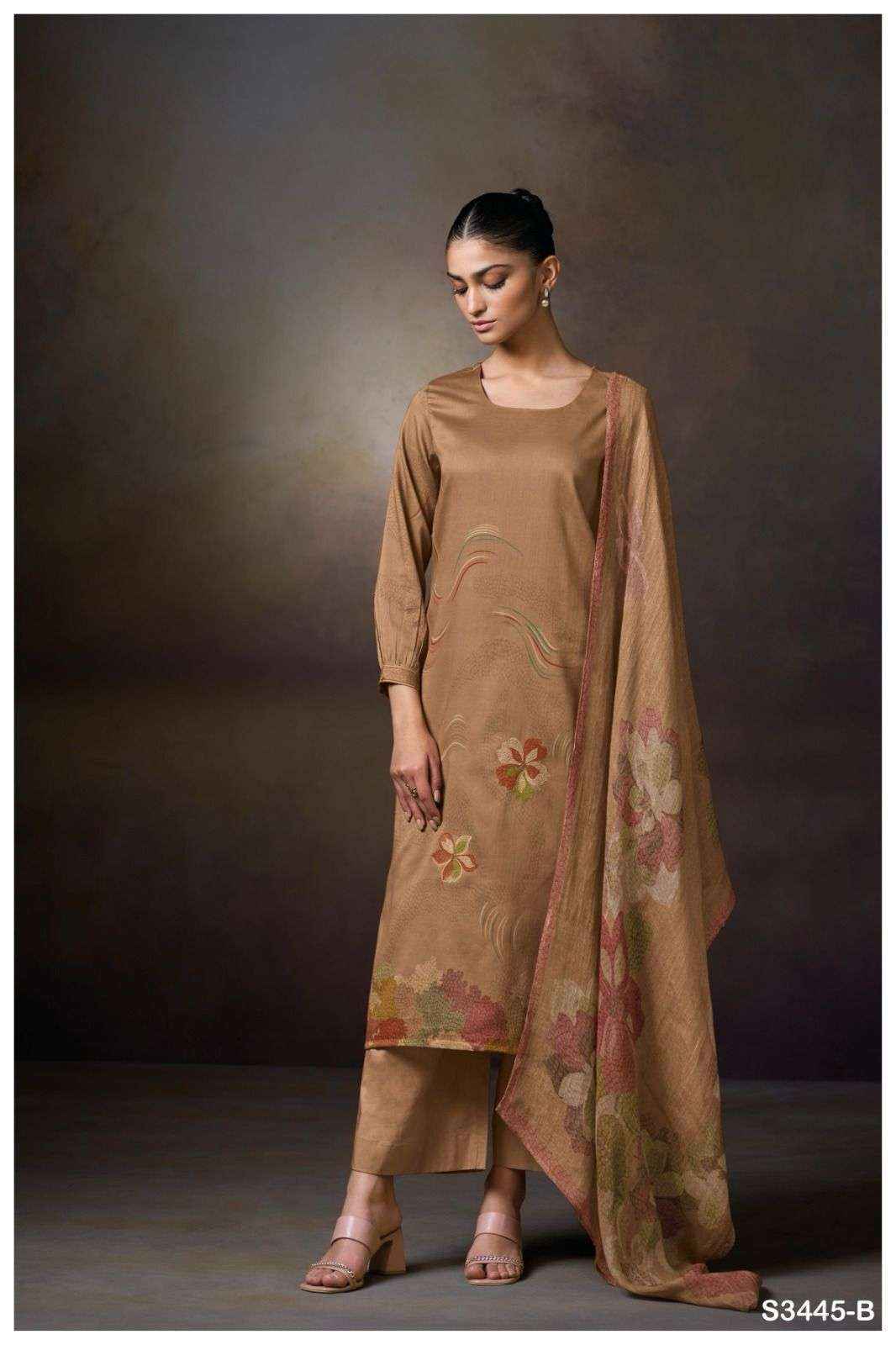 Ganga Macie-S3445 Cotton Dress Material Wholesale Rate (4 pcs Catalogue)