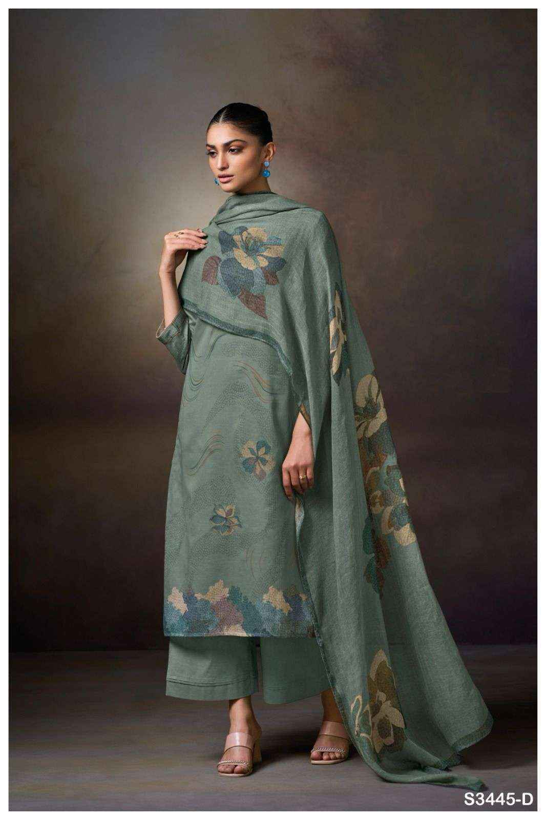 Ganga Macie-S3445 Cotton Dress Material Wholesale Rate (4 pcs Catalogue)